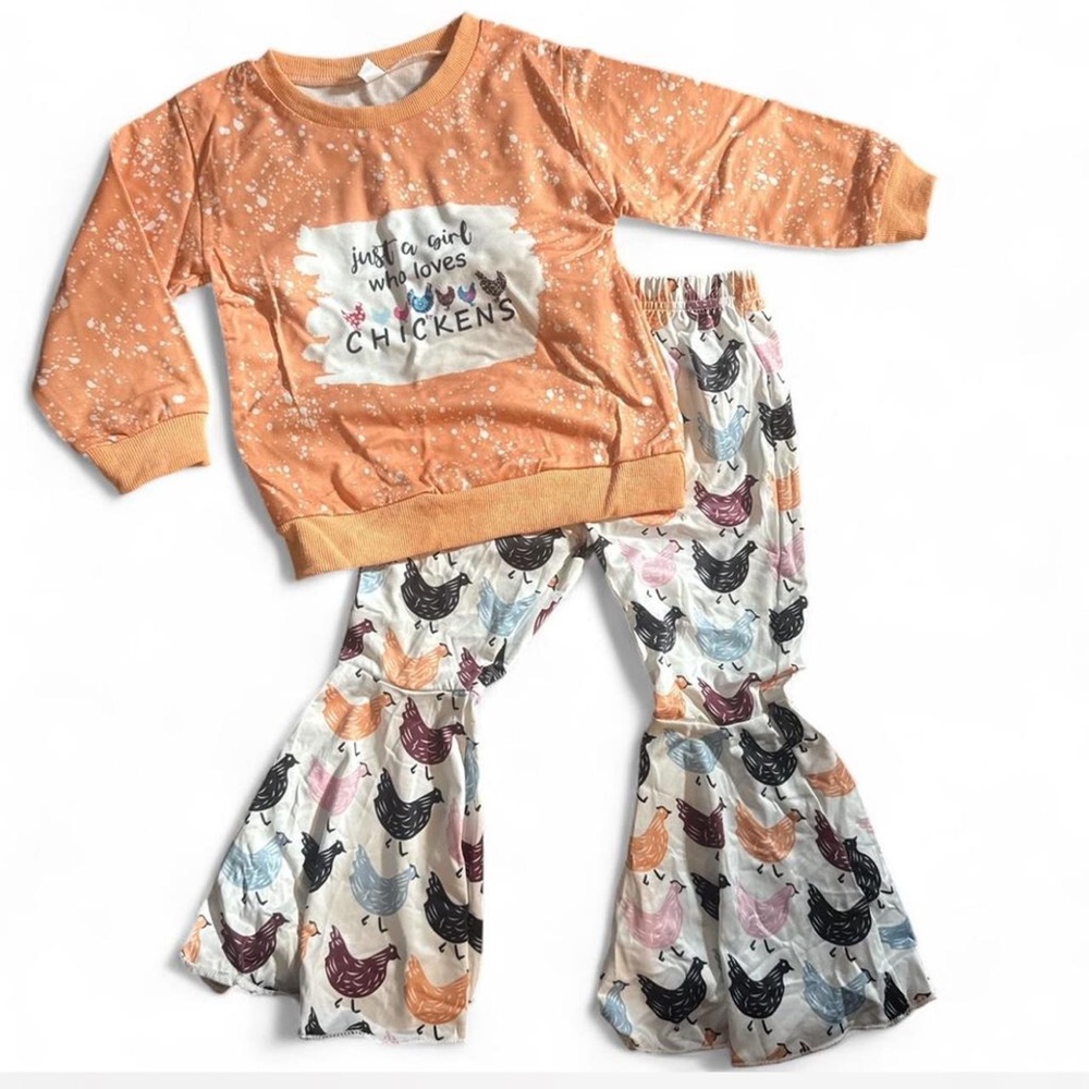 Orange Chicken Print 4T/5T  Set